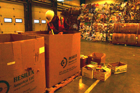 Bill digging for books